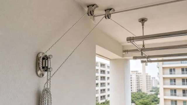 Wall rope control for a ceiling pulley cloth hanger