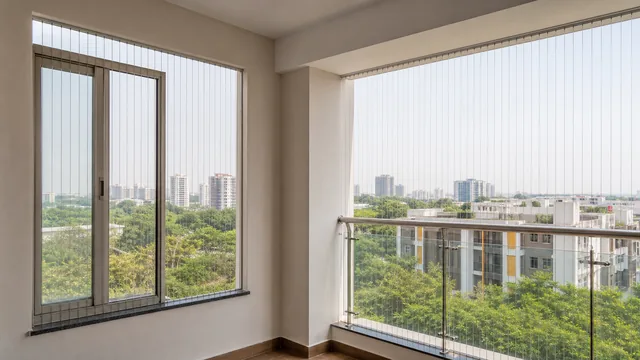 Invisible grill cables fitted for a Karmanghat apartment balcony