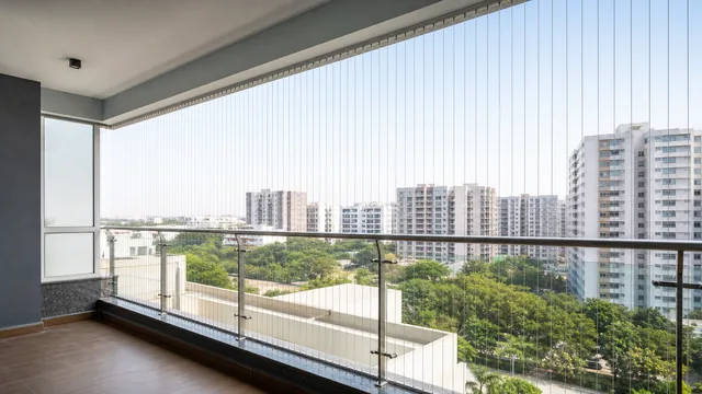 Invisible grill fitted for a Velimela villa balcony